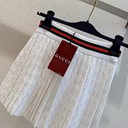 Gucci GG Extra Fine Cotton Jacquard Skirt White - 6
