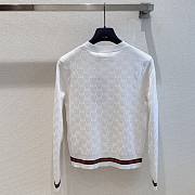 Gucci GG Fine Cotton Viscose Jacquard Cardigan White - 5
