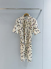 Gucci Printed Silk Twill Dress In White  855659 - 1