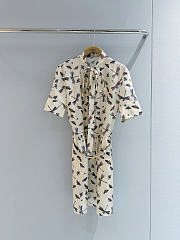 Gucci Printed Silk Twill Dress In White  855659 - 5