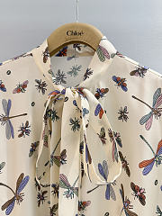 Gucci Printed Silk Twill Dress In White  855659 - 3