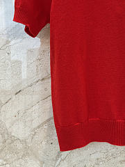 Gucci Knit Wool Polo Shirt With Embroidery In Red ‎867226  - 2