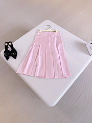 Gucci Silk Twill Pleated Midi Skirt In Light Pink ‎864510 - 3