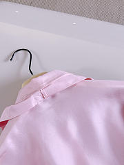 Gucci Silk Twill Shirt With Bow In Light Pink - 6