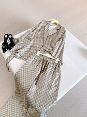 Gucci Printed Silk Twill Shirt In Beige And Dark Brown ‎864562 - 6