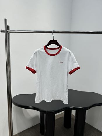 Gucci Cotton Jersey T-Shirt With Embroidery In White ‎859729