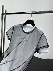 Gucci Double Layered Jersey T-Shirt With Print In White 856822  - 3