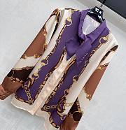 Gucci Printed Silk Till Shirt In Brown 855593 - 2