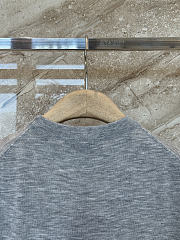 Gucci Cashmere Silk Top With Intarsia In Grey ‎836747 - 6