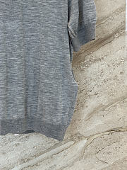 Gucci Cashmere Silk Top With Intarsia In Grey ‎836747 - 4