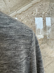 Gucci Cashmere Silk Top With Intarsia In Grey ‎836747 - 3