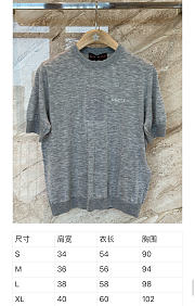 Gucci Cashmere Silk Top With Intarsia In Grey ‎836747 - 2