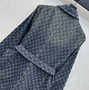 Gucci GG Cotton Denim Jacquard Jacket Blue 864761 - 5