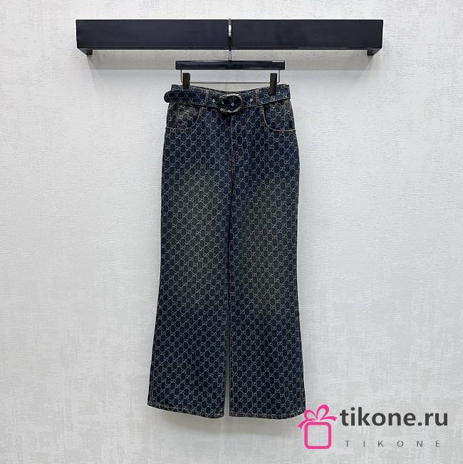 Gucci GG Cotton Denim Jacquard Pants 864762 - 1