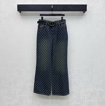 Gucci GG Cotton Denim Jacquard Pants 864762