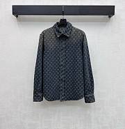 Gucci GG Cotton Denim Jacquard Shirt ‎864821  - 1