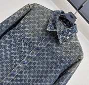 Gucci GG Cotton Denim Jacquard Shirt ‎864821  - 6