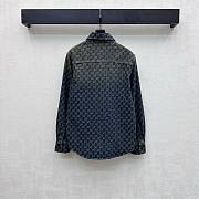 Gucci GG Cotton Denim Jacquard Shirt ‎864821  - 3