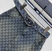 Gucci GG Cotton Denim Jacquard Mini Skirt 864767 - 5