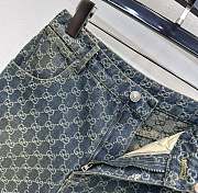 Gucci GG Cotton Denim Jacquard Mini Skirt 864767 - 3