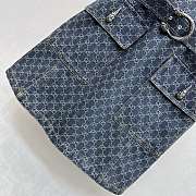 Gucci GG Cotton Denim Jacquard Dress Blue - 5