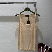 Gucci Fine Silk Tank Top With GG Crystals 856134 - 1