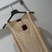 Gucci Fine Silk Tank Top With GG Crystals 856134 - 5