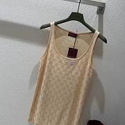 Gucci Fine Silk Tank Top With GG Crystals 856134 - 4