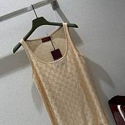 Gucci Fine Silk Tank Top With GG Crystals 856134 - 3