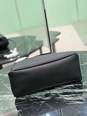 Prada Passage Medium Leather Bag With Re-Nylon Flap Black 1BA495 - 28.5x14.5x12cm - 4