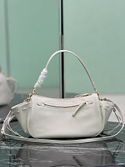 Prada Small Leather Bag White 1BC296 - 27x18x9.5cm - 6