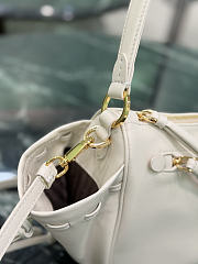 Prada Small Leather Bag White 1BC296 - 27x18x9.5cm - 4