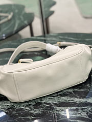 Prada Small Leather Bag White 1BC296 - 27x18x9.5cm - 2