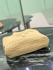 Prada Small Crochet Tote Bag Natural 1BG422 - 24x24x8cm - 4