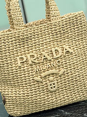 Prada Small Crochet Tote Bag Natural 1BG422 - 24x24x8cm - 3