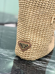 Prada Small Crochet Tote Bag Natural 1BG422 - 24x24x8cm - 2