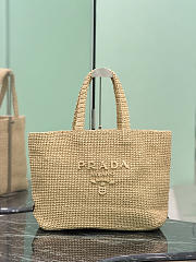 Prada Crochet Tote Bag Natural 1BG392 - 40x34x15cm - 1