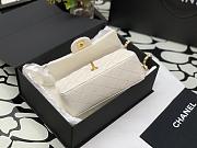 Chanel Mini Flap Top Handle White Caviar Gold Hardware - 12x20x6.5cm - 6