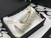 Chanel Mini Flap Top Handle White Caviar Gold Hardware - 12x20x6.5cm - 3