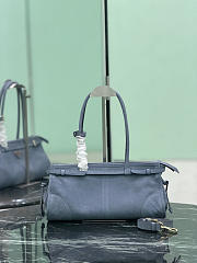 Prada Bonnie Medium Leather Handbag 1BA426 Aviation Blue - 32x15.5x12cm - 6