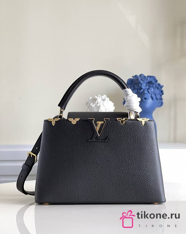 LV Capucines MM Taurillon Leather Black M54663 - 31.5x20x11cm - 1
