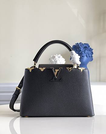 LV Capucines MM Taurillon Leather Black M54663 - 31.5x20x11cm