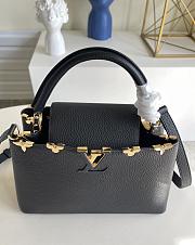 LV Capucines MM Taurillon Leather Black M54663 - 31.5x20x11cm - 6