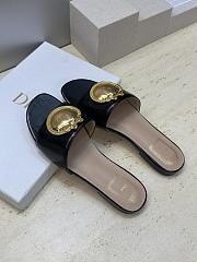 Dior Medaillon Buckle Slide Black Lambskin - 6