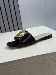 Dior Medaillon Buckle Slide Black Lambskin - 4
