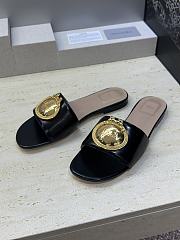 Dior Medaillon Buckle Slide Black Lambskin - 3