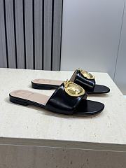 Dior Medaillon Buckle Slide Black Lambskin - 2