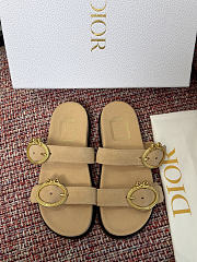 Dior Medaillon Buckle Slide Trench Suede Calfskin - 1