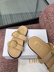 Dior Medaillon Buckle Slide Trench Suede Calfskin - 6
