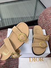 Dior Medaillon Buckle Slide Trench Suede Calfskin - 4